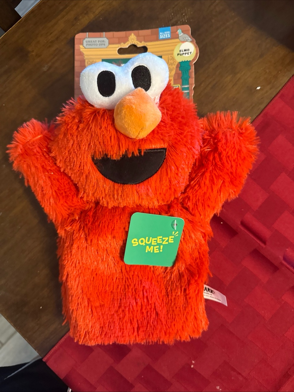 Elmo bark box dog toy